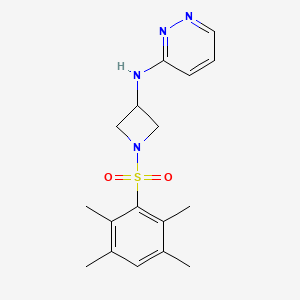 molecular formula C17H22N4O2S B2365010 N-[1-(2,3,5,6-tetramethylbenzenesulfonyl)azetidin-3-yl]pyridazin-3-amine CAS No. 2097869-46-8