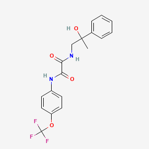 molecular formula C18H17F3N2O4 B2365013 N1-(2-hydroxy-2-phenylpropyl)-N2-(4-(trifluoromethoxy)phenyl)oxalamide CAS No. 1351607-35-6