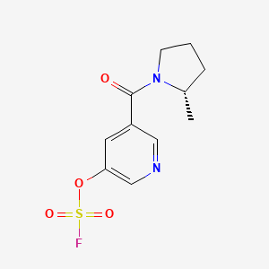 B2365015 3-Fluorosulfonyloxy-5-[(2S)-2-methylpyrrolidine-1-carbonyl]pyridine CAS No. 2418595-39-6