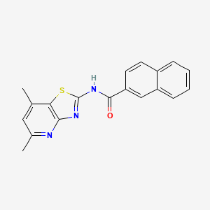 N-(5,7-dimethylthiazolo[4,5-b]pyridin-2-yl)-2-naphthamide
