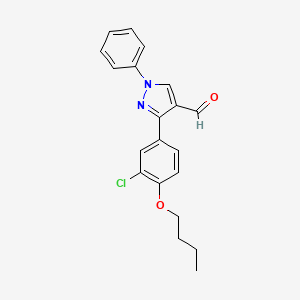 3-(4-butoxy-3-chlorophenyl)-1-phenyl-1H-pyrazole-4-carbaldehyde