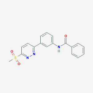 molecular formula C18H15N3O3S B2365030 N-(3-(6-(methylsulfonyl)pyridazin-3-yl)phenyl)benzamide CAS No. 946327-37-3