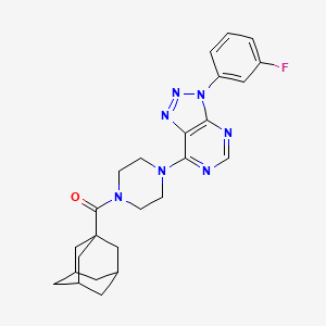 (3r,5r,7r)-adamantan-1-yl(4-(3-(3-fluorophenyl)-3H-[1,2,3]triazolo[4,5-d]pyrimidin-7-yl)piperazin-1-yl)methanone