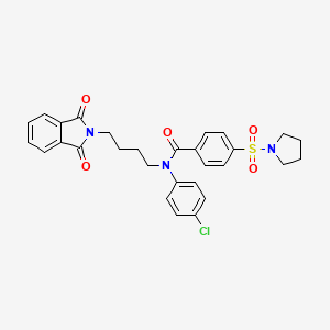 N-(4-chlorophenyl)-N-(4-(1,3-dioxoisoindolin-2-yl)butyl)-4-(pyrrolidin-1-ylsulfonyl)benzamide
