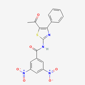N-(5-acetyl-4-phenyl-1,3-thiazol-2-yl)-3,5-dinitrobenzamide