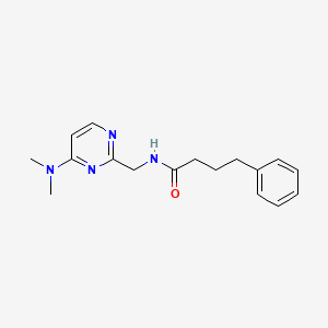 molecular formula C17H22N4O B2365059 N-((4-(dimethylamino)pyrimidin-2-yl)methyl)-4-phenylbutanamide CAS No. 1797223-92-7