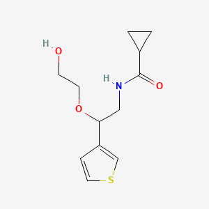 N-[2-(2-hydroxyethoxy)-2-(thiophen-3-yl)ethyl]cyclopropanecarboxamide