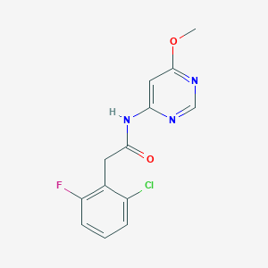 molecular formula C13H11ClFN3O2 B2365086 2-(2-chloro-6-fluorophenyl)-N-(6-methoxypyrimidin-4-yl)acetamide CAS No. 1421584-93-1