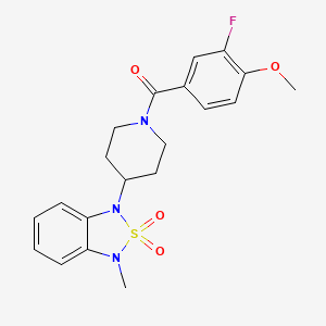 (3-fluoro-4-methoxyphenyl)(4-(3-methyl-2,2-dioxidobenzo[c][1,2,5]thiadiazol-1(3H)-yl)piperidin-1-yl)methanone
