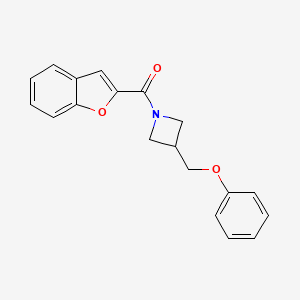 molecular formula C19H17NO3 B2365096 Benzofuran-2-yl(3-(phenoxymethyl)azetidin-1-yl)methanone CAS No. 2309343-35-7