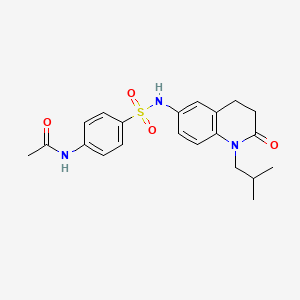 molecular formula C21H25N3O4S B2365098 N-(4-(N-(1-isobutyl-2-oxo-1,2,3,4-tetrahydroquinolin-6-yl)sulfamoyl)phenyl)acetamide CAS No. 941912-23-8