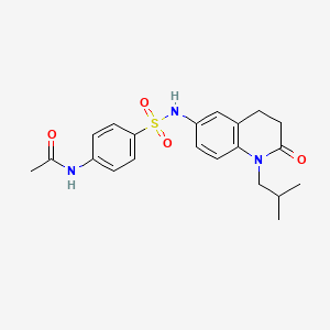 N-(4-(N-(1-isobutyl-2-oxo-1,2,3,4-tetrahydroquinolin-6-yl)sulfamoyl)phenyl)acetamide