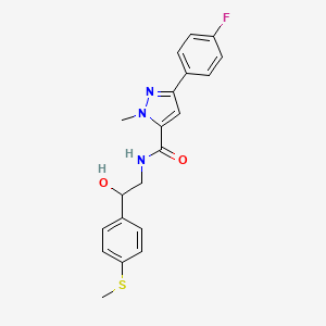 3-(4-fluorophenyl)-N-(2-hydroxy-2-(4-(methylthio)phenyl)ethyl)-1-methyl-1H-pyrazole-5-carboxamide