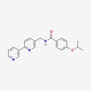 molecular formula C21H21N3O2 B2365102 N-([2,3'-bipyridin]-5-ylmethyl)-4-isopropoxybenzamide CAS No. 2034208-56-3