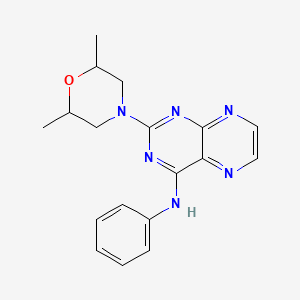 molecular formula C18H20N6O B2365103 [2-(2,6-Dimethylmorpholin-4-yl)pteridin-4-yl]phenylamine CAS No. 946298-69-7