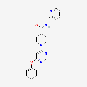 1-(6-phenoxypyrimidin-4-yl)-N-(pyridin-2-ylmethyl)piperidine-4-carboxamide