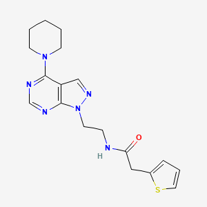 N-(2-(4-(piperidin-1-yl)-1H-pyrazolo[3,4-d]pyrimidin-1-yl)ethyl)-2-(thiophen-2-yl)acetamide