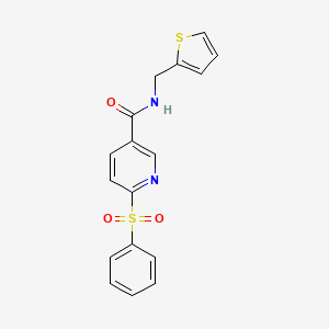 6-(phenylsulfonyl)-N-(2-thienylmethyl)nicotinamide