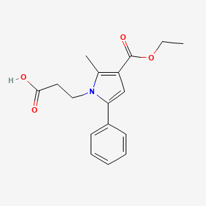 3-[3-(ethoxycarbonyl)-2-methyl-5-phenyl-1H-pyrrol-1-yl]propanoic acid