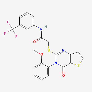 2-((3-(2-methoxyphenyl)-4-oxo-3,4,6,7-tetrahydrothieno[3,2-d]pyrimidin-2-yl)thio)-N-(3-(trifluoromethyl)phenyl)acetamide