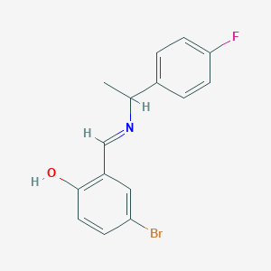 4-bromo-2-((E)-{[1-(4-fluorophenyl)ethyl]imino}methyl)phenol