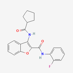 3-(cyclopentanecarboxamido)-N-(2-fluorophenyl)benzofuran-2-carboxamide