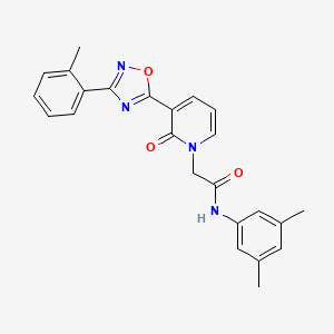 N-(3,5-dimethylphenyl)-2-[3-[3-(2-methylphenyl)-1,2,4-oxadiazol-5-yl]-2-oxopyridin-1(2H)-yl]acetamide