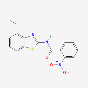 molecular formula C16H13N3O3S B2365143 N-(4-ethyl-1,3-benzothiazol-2-yl)-2-nitrobenzamide CAS No. 892848-33-8