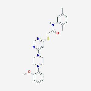molecular formula C25H29N5O2S B2365144 N-(2,5-dimethylphenyl)-2-({6-[4-(2-methoxyphenyl)piperazin-1-yl]pyrimidin-4-yl}sulfanyl)acetamide CAS No. 1251625-57-6