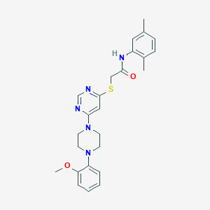 N-(2,5-dimethylphenyl)-2-[6-[4-(2-methoxyphenyl)piperazin-1-yl]pyrimidin-4-yl]sulfanylacetamide