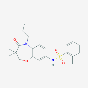 N-(3,3-dimethyl-4-oxo-5-propyl-2,3,4,5-tetrahydrobenzo[b][1,4]oxazepin-8-yl)-2,5-dimethylbenzenesulfonamide