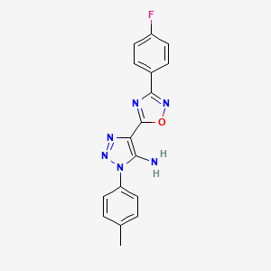 4-(3-(4-fluorophenyl)-1,2,4-oxadiazol-5-yl)-1-(p-tolyl)-1H-1,2,3-triazol-5-amine