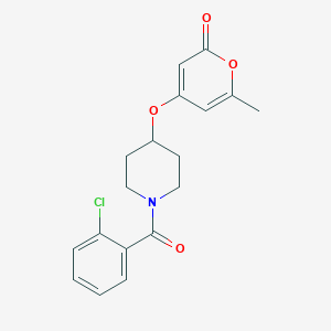 4-((1-(2-chlorobenzoyl)piperidin-4-yl)oxy)-6-methyl-2H-pyran-2-one