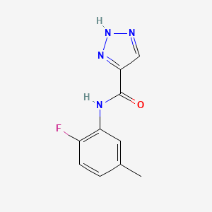 molecular formula C10H9FN4O B2365185 N-(2-fluoro-5-methylphenyl)-1H-1,2,3-triazole-5-carboxamide CAS No. 936323-97-6
