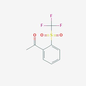 1-(2-((Trifluoromethyl)sulfonyl)phenyl)ethan-1-one