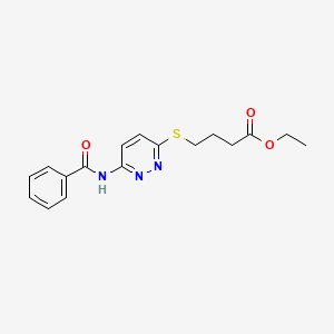Ethyl 4-(6-benzamidopyridazin-3-yl)sulfanylbutanoate