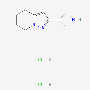 molecular formula C10H17Cl2N3 B2365210 2-(Azetidin-3-yl)-4,5,6,7-tetrahydropyrazolo[1,5-a]pyridine;dihydrochloride CAS No. 2378501-90-5