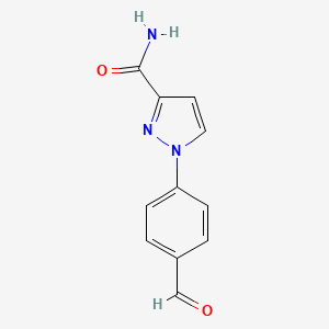 1-(4-formylphenyl)-1H-pyrazole-3-carboxamide