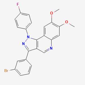 3-(3-bromophenyl)-1-(4-fluorophenyl)-7,8-dimethoxy-1H-pyrazolo[4,3-c]quinoline