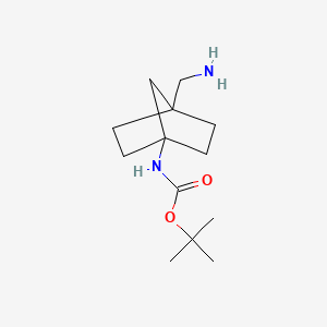 molecular formula C13H24N2O2 B2365221 Tert-butyl (4-(aminomethyl)bicyclo[2.2.1]heptan-1-yl)carbamate CAS No. 1333384-66-9