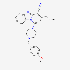 1-[4-(4-Methoxybenzyl)piperazin-1-yl]-3-propylpyrido[1,2-a]benzimidazole-4-carbonitrile