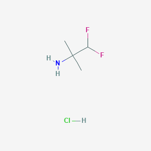 molecular formula C4H10ClF2N B2365242 1,1-Difluoro-2-methylpropan-2-amine hydrochloride CAS No. 1803583-55-2