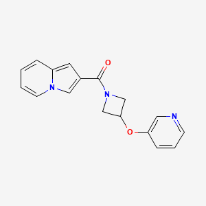 molecular formula C17H15N3O2 B2365249 Indolizin-2-yl(3-(pyridin-3-yloxy)azetidin-1-yl)methanone CAS No. 1903511-27-2