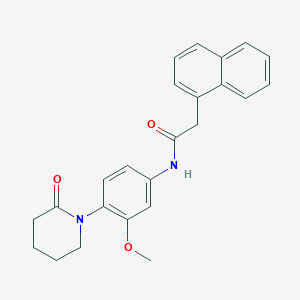 molecular formula C24H24N2O3 B2365265 N-[3-methoxy-4-(2-oxopiperidin-1-yl)phenyl]-2-naphthalen-1-ylacetamide CAS No. 941918-89-4