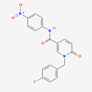 1-[(4-fluorophenyl)methyl]-N-(4-nitrophenyl)-6-oxopyridine-3-carboxamide