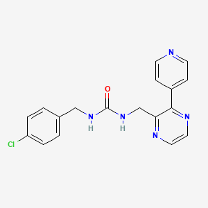 1-[(4-Chlorophenyl)methyl]-3-{[3-(pyridin-4-yl)pyrazin-2-yl]methyl}urea