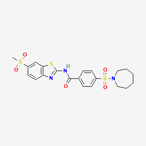 4-(azepan-1-ylsulfonyl)-N-(6-(methylsulfonyl)benzo[d]thiazol-2-yl)benzamide