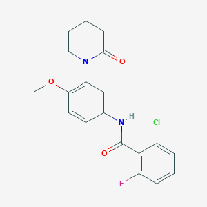 2-chloro-6-fluoro-N-(4-methoxy-3-(2-oxopiperidin-1-yl)phenyl)benzamide