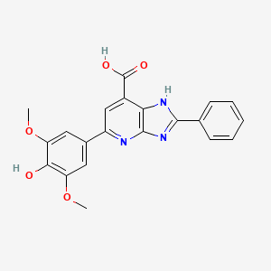 5-(4-hydroxy-3,5-dimethoxyphenyl)-2-phenyl-3H-imidazo[4,5-b]pyridine-7-carboxylic acid