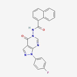 N-(1-(4-fluorophenyl)-4-oxo-1H-pyrazolo[3,4-d]pyrimidin-5(4H)-yl)-1-naphthamide
